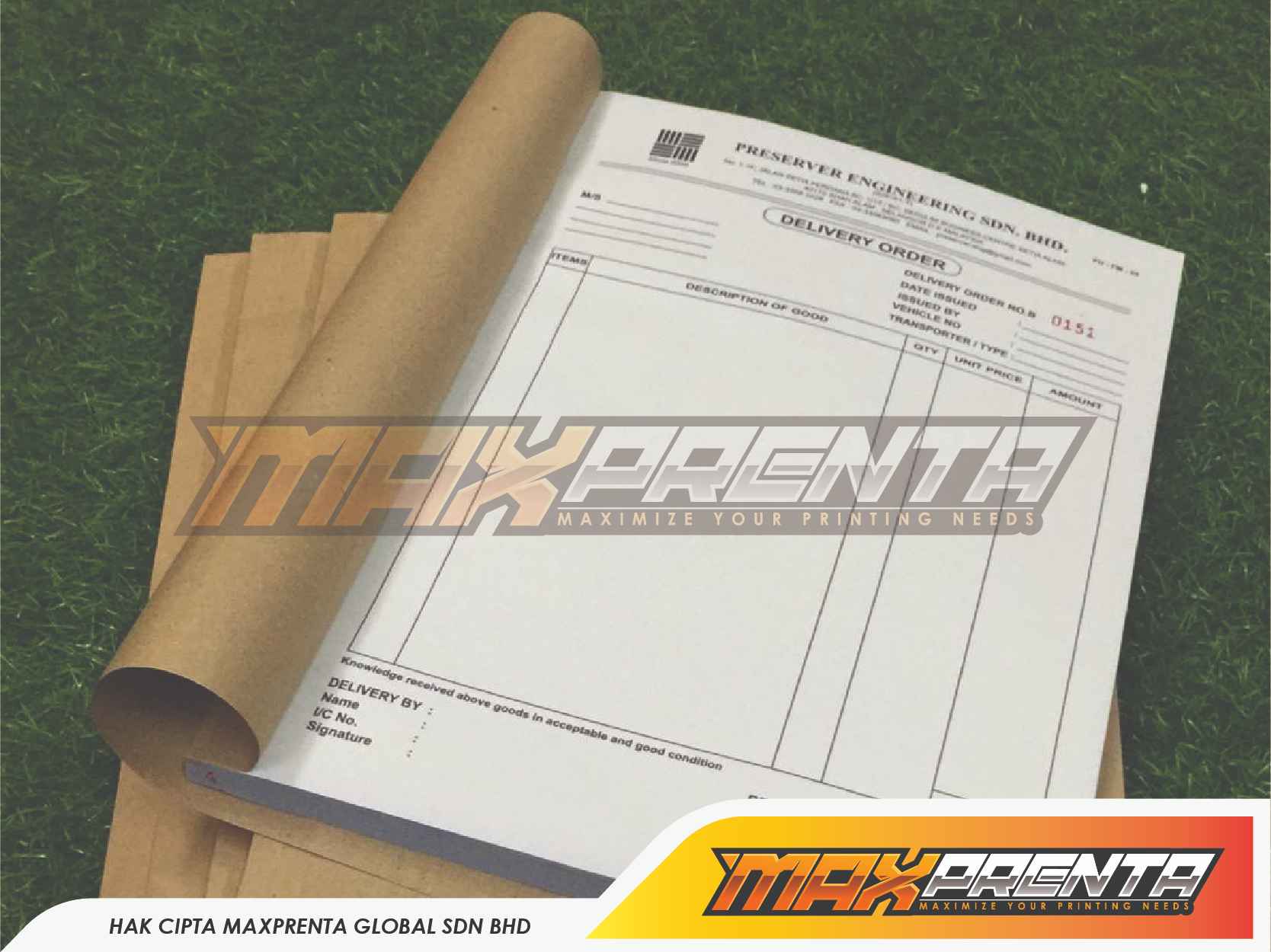 A5 RECEIPT BOOK 2PLY 1 COLOUR PRINT - Image 2