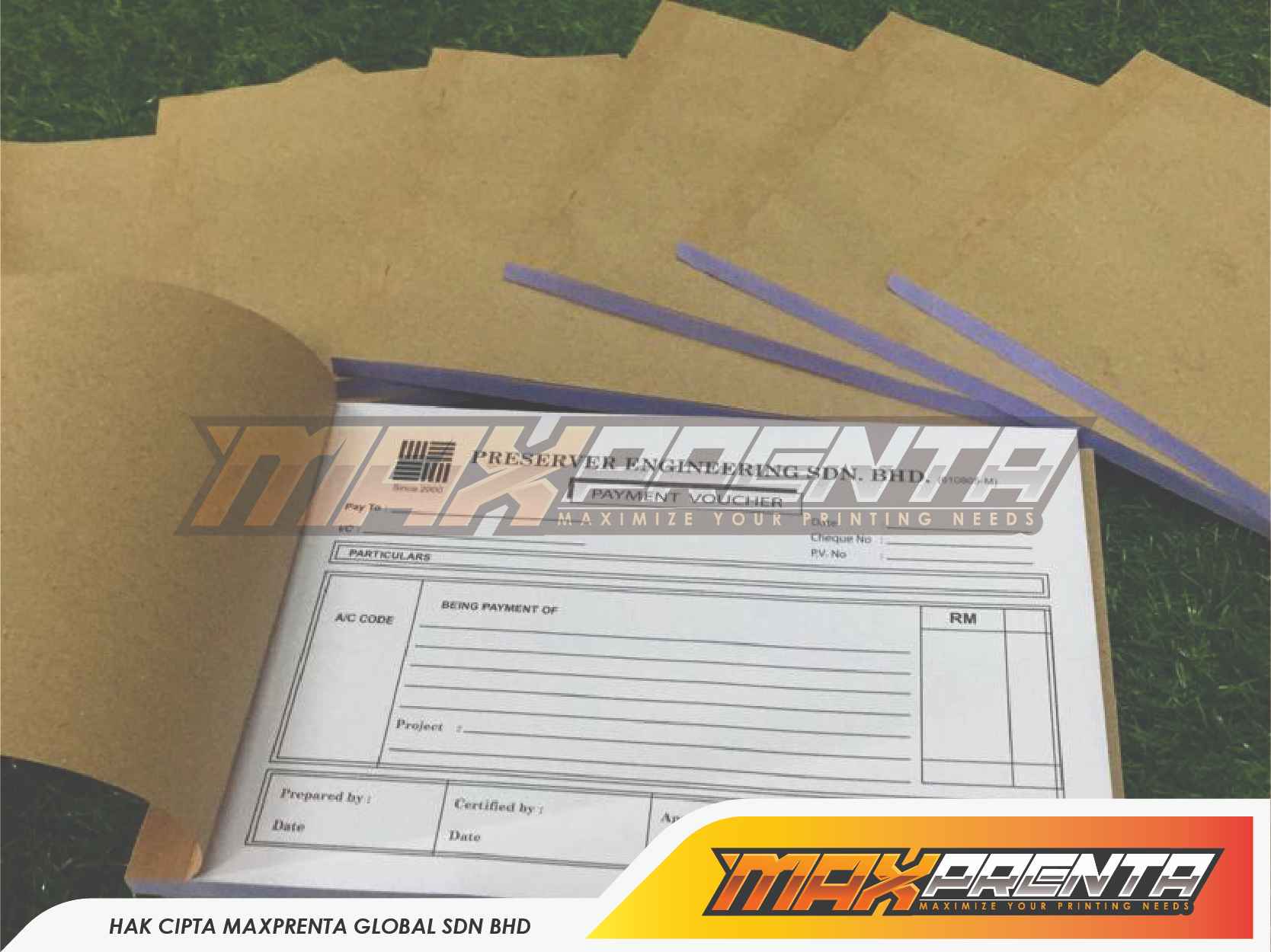 A5 RECEIPT BOOK 2PLY 1 COLOUR PRINT - Image 3