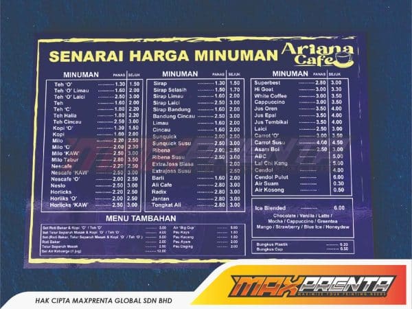 MENU BOARD - Image 2